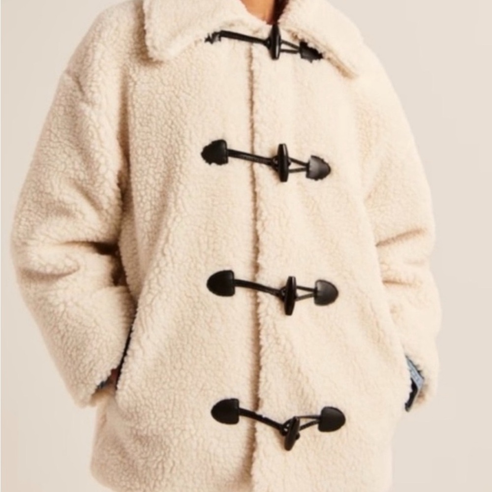 Sherpa Toggle Coat - Cream Women's Jacket